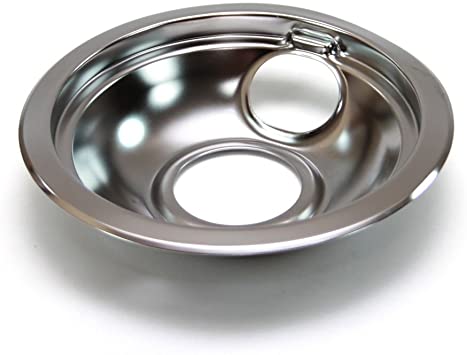 Plato cromado de 8 pulgadas para estufa Whirlpool (WPW10196405)